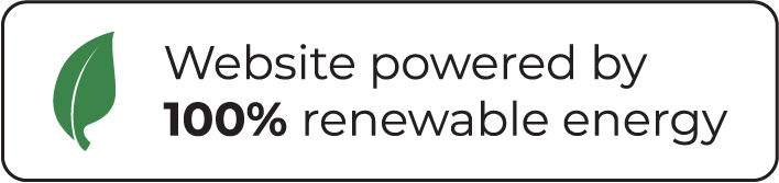 Website powered by 100% renewable energy